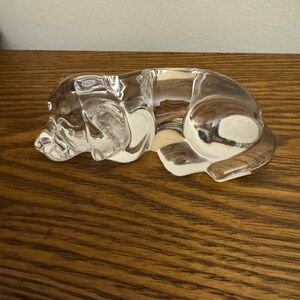 Princess House Clear Glass Dog Figurine